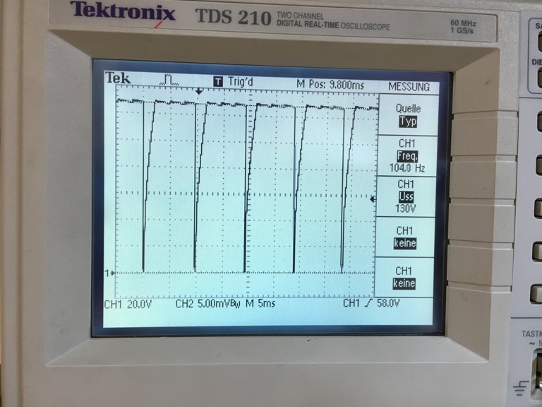 Drehzahlmesser-Eingangssignal bei 3000rpm