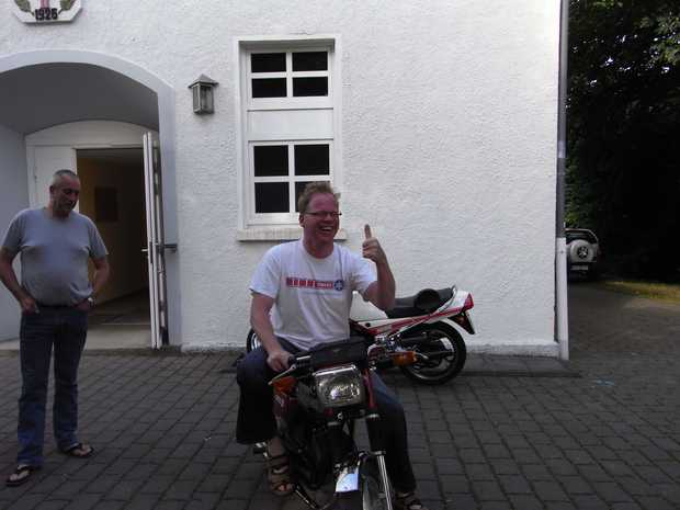 Thorsten war dann doch noch mit dem Mopped unterwegs