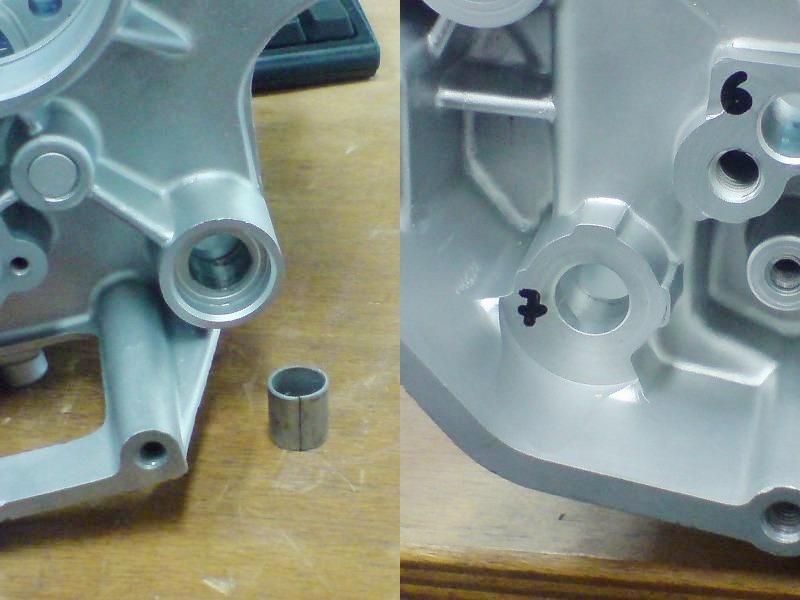 Linke Seite mit Spannhülse<br />Rechte Seite Aluminium