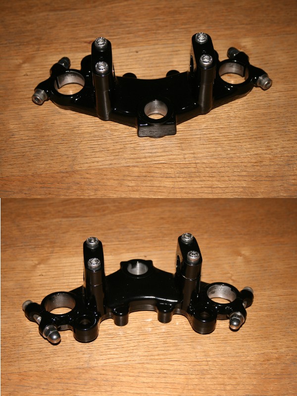 Neu lackierte obere Gabelbrücke