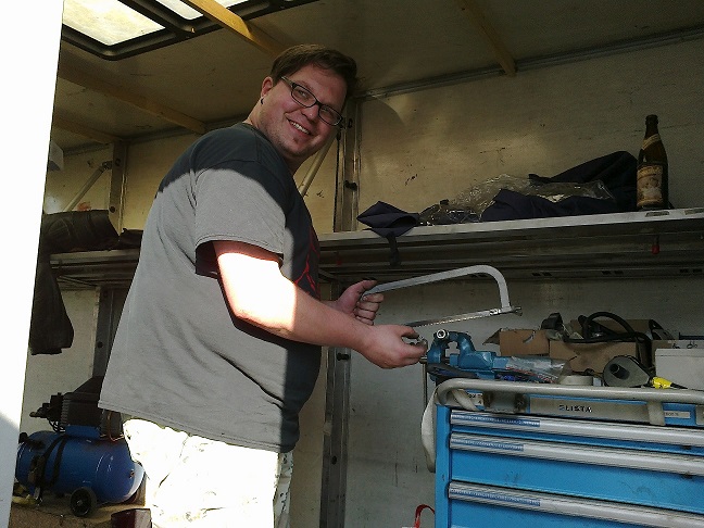 &amp;quot;Helmut&amp;quot; beim Arbeiten